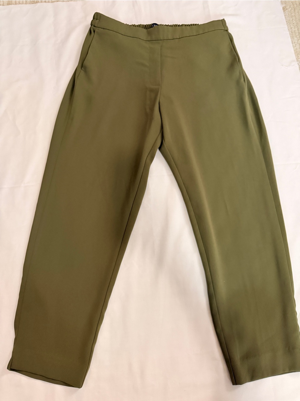 J. Crew Olive Straight-Leg Pants
